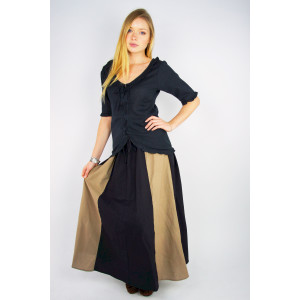 Medieval skirt "Dana" black/light brown