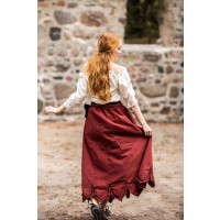 Falda medieval con bordado "Svenja" Rojo