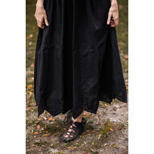 Medieval skirt with embroidery "Svenja" Black