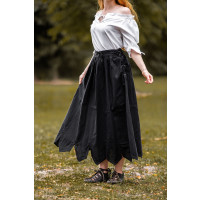 Medieval skirt with embroidery "Svenja" Black