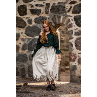 Falda medieval con bordado "Svenja" Natural