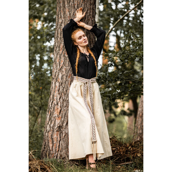 Falda medieval de algodón pesado "Smilla" Natural