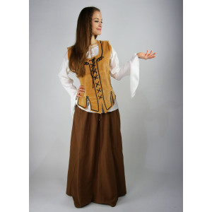 Medieval skirt of heavy cotton "Smilla" Tobacco...