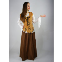 Medieval skirt of heavy cotton "Smilla" Tobacco colours