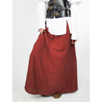 Jupe médiévale en coton épais "Smilla" Rouge