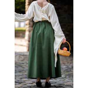 Medieval skirt in heavy cotton "Smilla" Green
