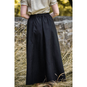 Falda medieval de algodón pesado "Smilla" Negro