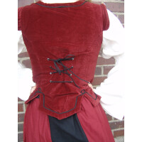 Velvet vest "Adrienne" Red