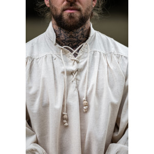 2014 stand-up collar lace-up shirt