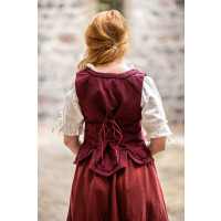 Bodice vest with embroidery "Selma" Red