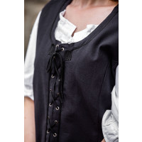 Bodice vest with embroidery "Selma" Black
