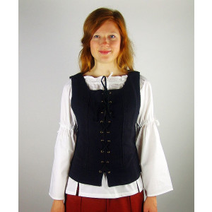 Cotton vest "Franziska" Black