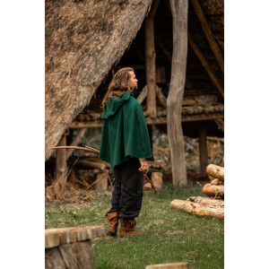 Viking Gugel "Egill" with embroidery green