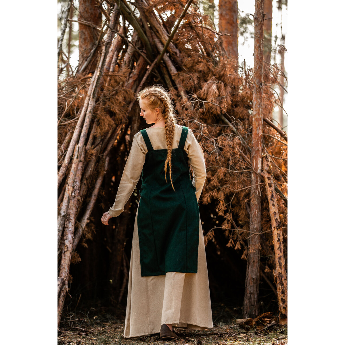Wikinger Überkleid aus Wolle Aila Grün