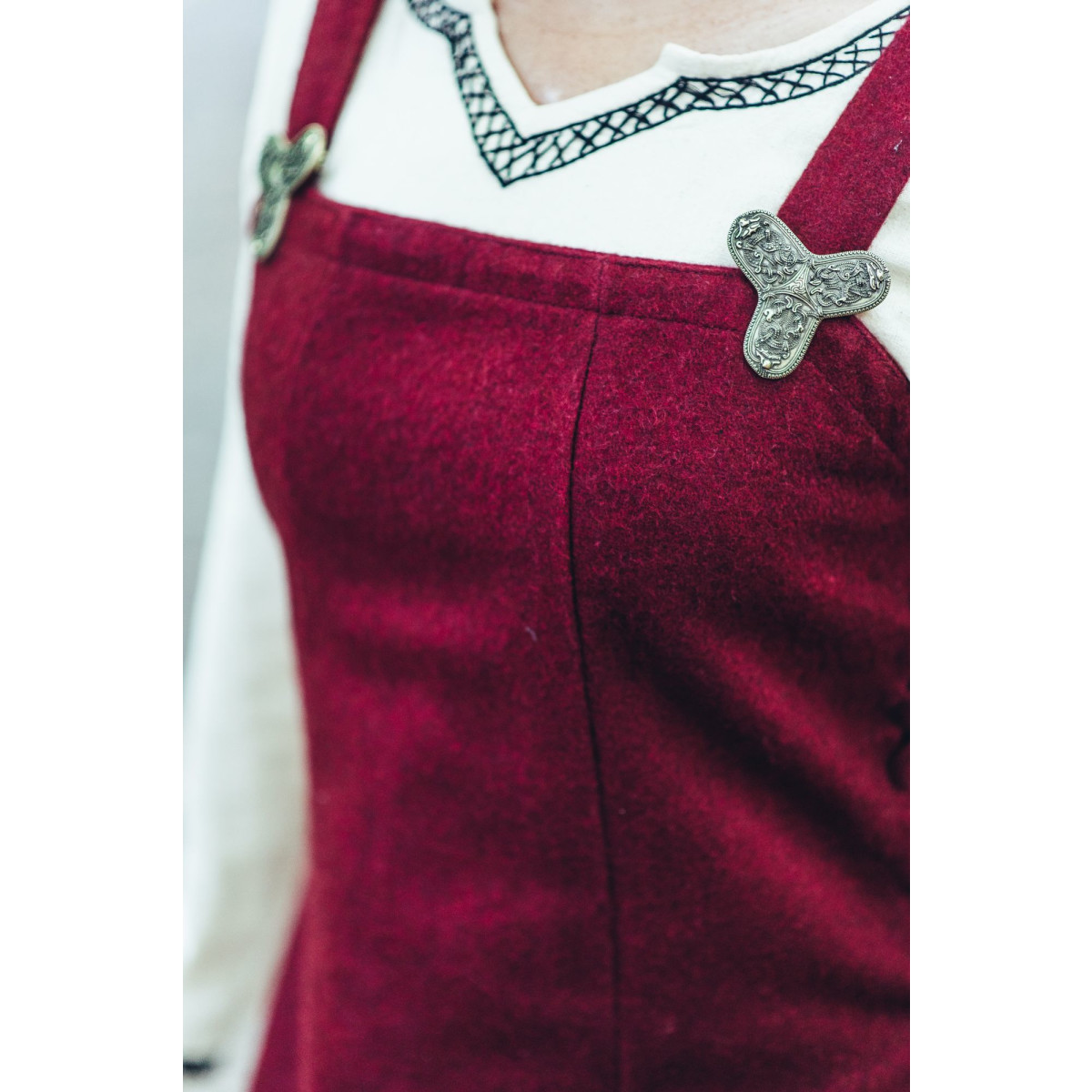 Wikinger Überkleid aus Wolle Aila Rot
