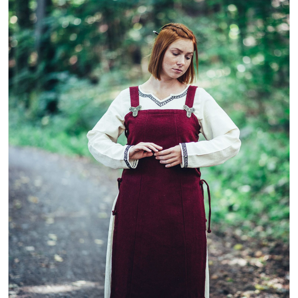 Wikinger Überkleid aus Wolle Aila Rot