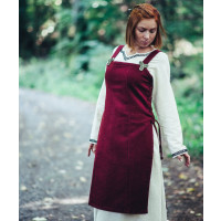 Sobrevestido de lana vikinga "Aila" Rojo
