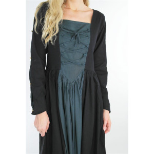 Medieval dress "Medusa" black/blue
