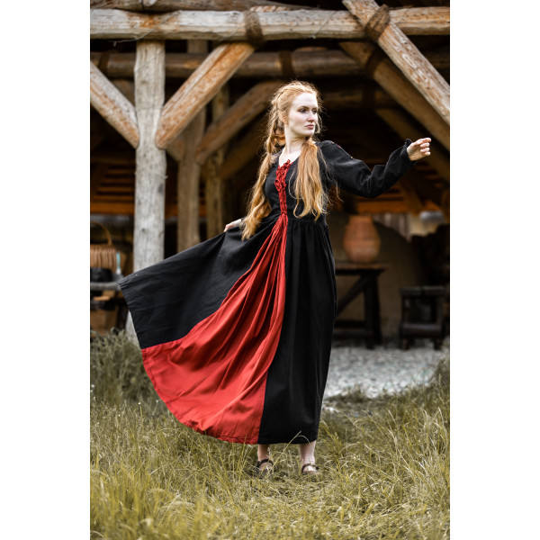 Medieval dress Medusa black/Red