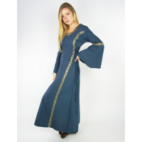 Robe médiévale avec bordure "Sophie" Bleue