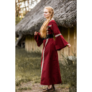 Abito medievale con bordo "Sophie" Rosso