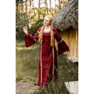 Medieval dress with border "Sophie" Red