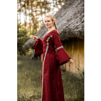 Mittelalterkleid mit Bordüre "Sophie" Rot