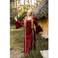 Mittelalterkleid mit Bordüre "Sophie" Rot