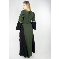 Robe médiévale avec bordure "Sophie" Vert/Noir
