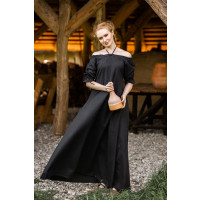 Floor-length short sleeve dress "Melisande" Black
