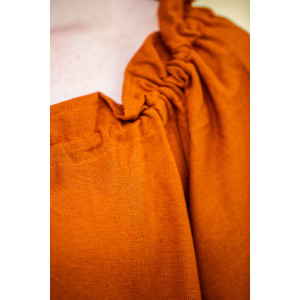 Floor-length short sleeve dress "Melisande" Rust
