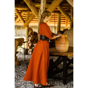 Floor-length short sleeve dress "Melisande" Rust