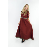 Noble robe à manches courtes avec bordure "Ennlin" Rouge