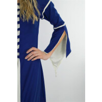 Dress with trumpet sleeves "Larissa" Blue/Natural