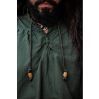 Typical medieval stand-up collar lace-up shirt "Friedrich" Green