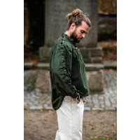 Medieval laced shirt with eyelets "Adrian" Green