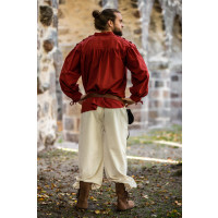 Medieval laced shirt with eyelets "Adrian" Red