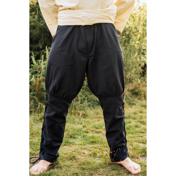Viking trousers with leg lacing Magnus Black