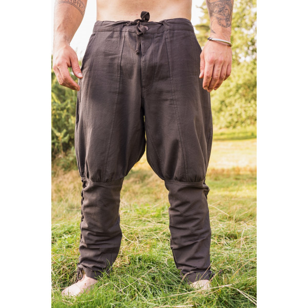 Viking trousers with leg lacing Magnus Brown