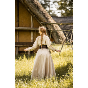 Floor-length long sleeve dress "Mechthild" Hemp