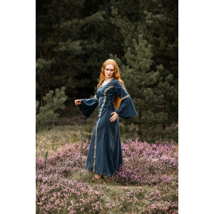 Medieval cotton dress "Angie" Blue