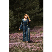 Robe médiévale en coton "Angie" Bleue