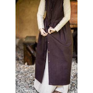 Vestido de campesino medieval "Arlette" Marrón