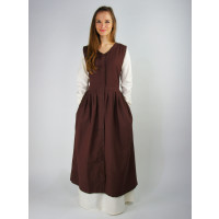 Robe paysanne médiévale "Arlette" Marron