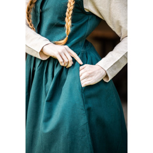 Vestido de campesino medieval "Arlette" Verde