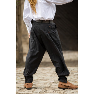 Pantalones medievales anchos "Eckart" Negro