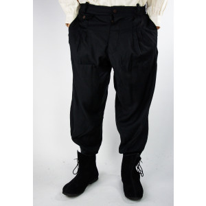 Pantalon large médiéval "Eckart" Noir