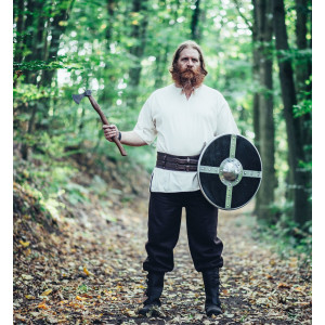 Pantalones de lana rústica "Harald" Marrón