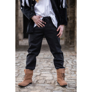 Medieval trousers with elastic band "Veit" Black