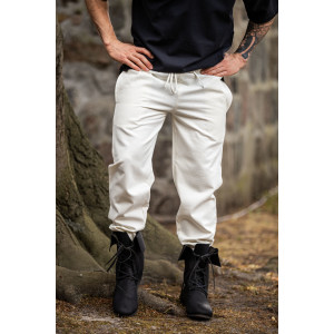 Medieval trousers with elastic band "Veit" Natural
